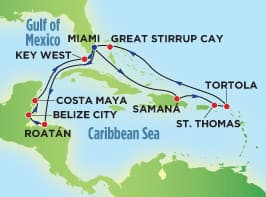 14-Day Eastern & Western Caribbean, Round-trip Miami